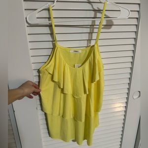 Cherish Yellow Small tank with ruffles